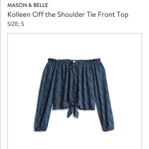 Mason and Belle off the shoulder top